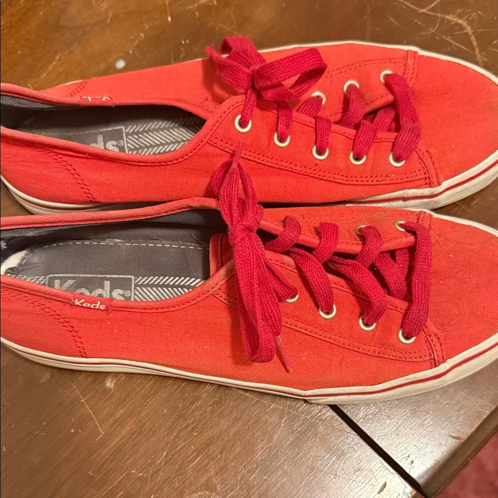 Keds Vintage Red Canvas Sneakers